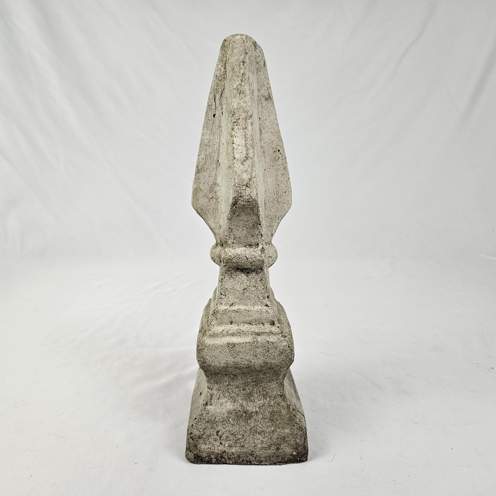 Vintage Concrete Garden Spear Finial Statue Obelisk Decor