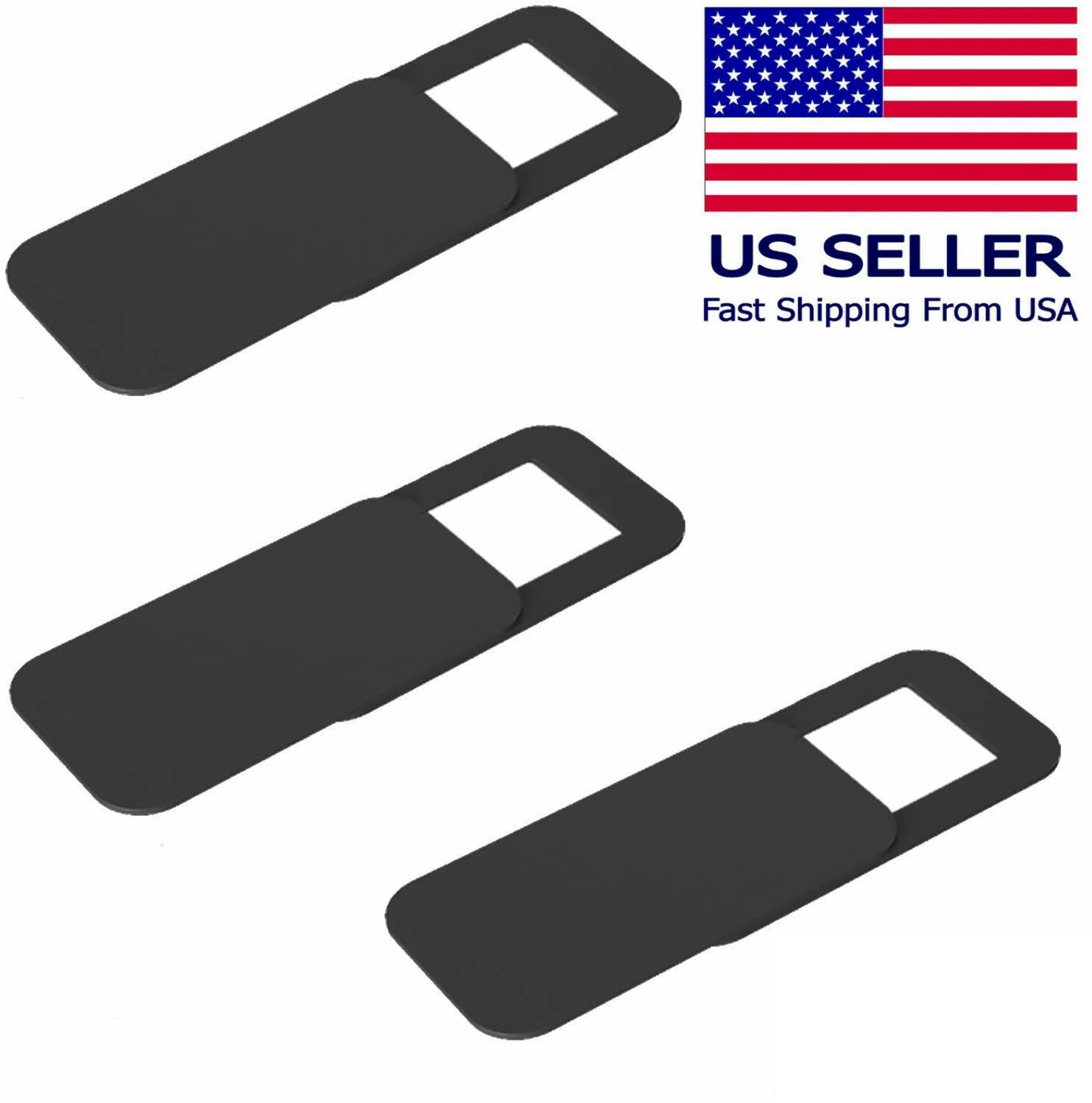 3 PC WebCam Cover Slide Camera Privacy Security Protect For Phone Laptop Table