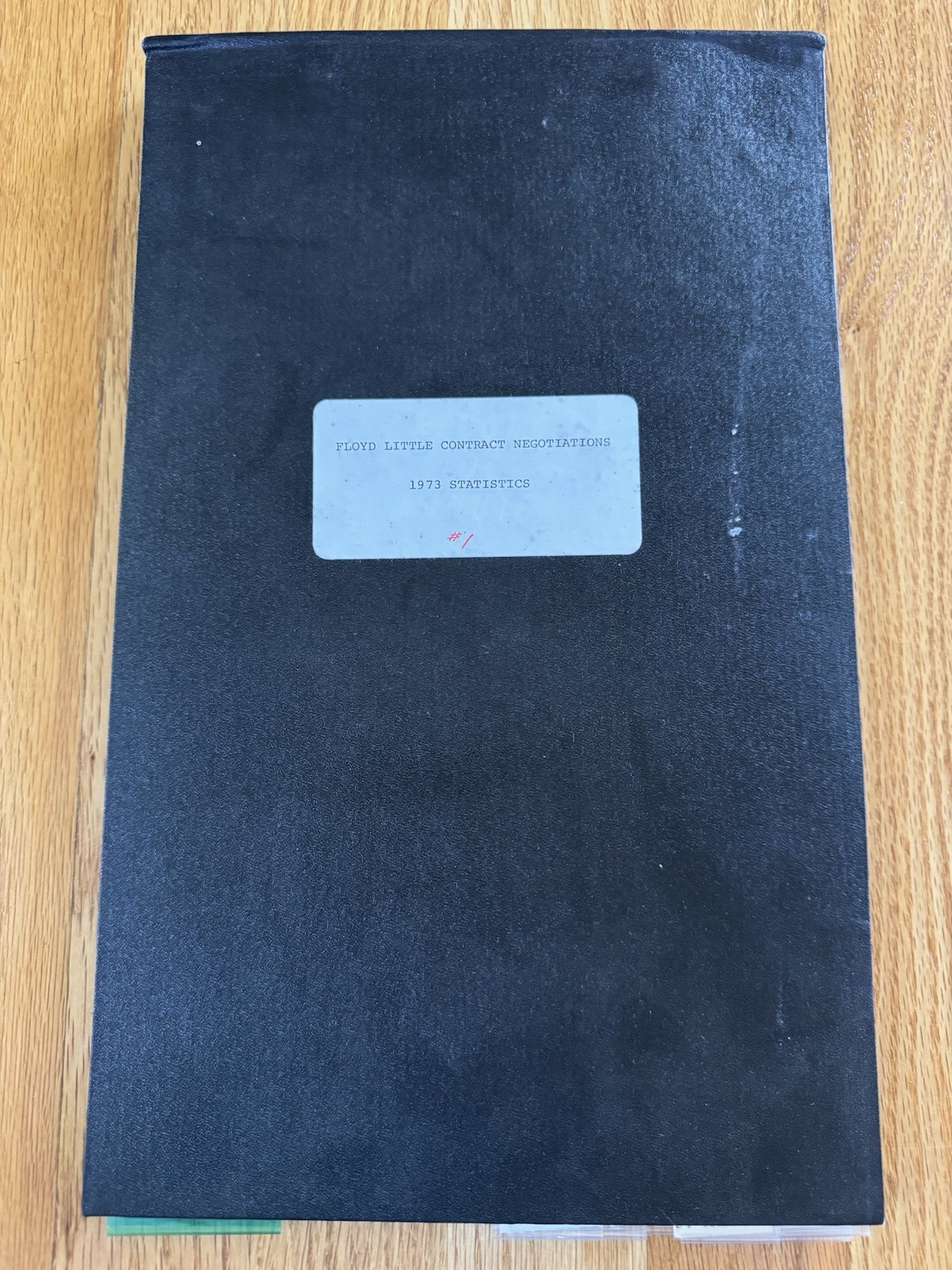 PERSONALLY OWNED FLOYD LITTLE Signed Contract Negotiations Binder Broncos NFL