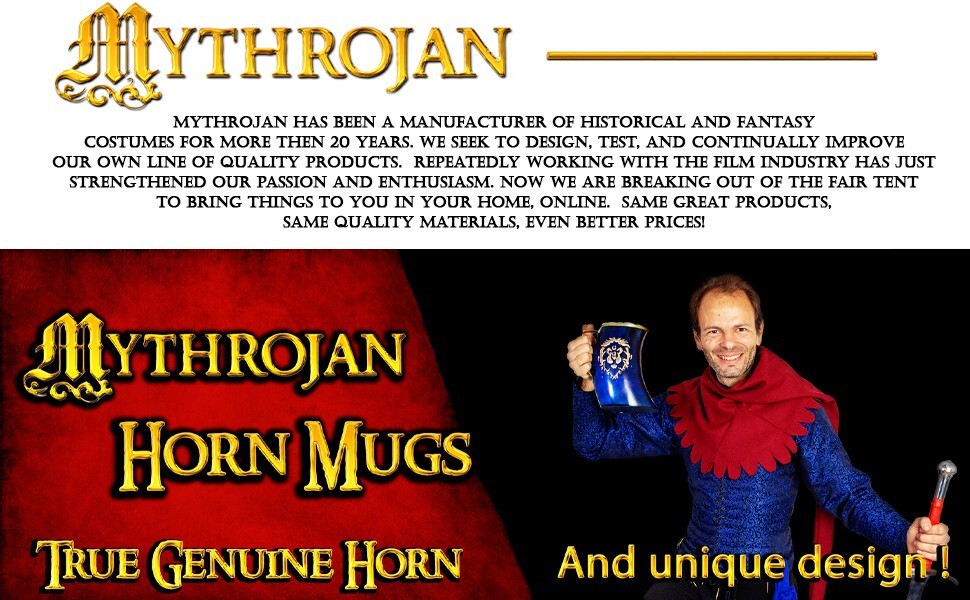 Viking Drinking Horn Mug Ale Beer Wine Ceremonial Medieval Drinkware Set of 2