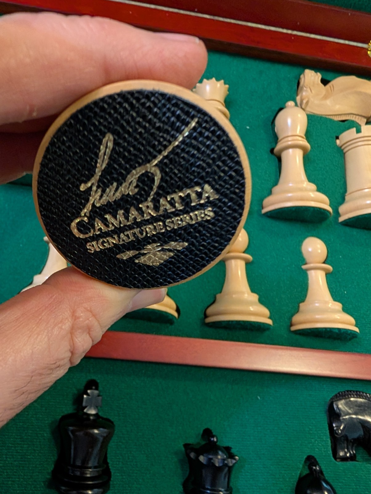 House of Staunton Wood Chess Set Pieces w Case Sam Reshevski Camaratta 4.5" King