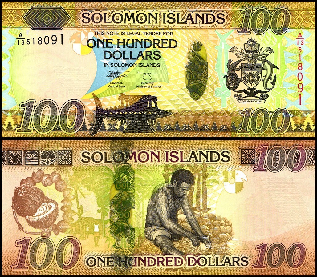 Solomon Islands 100 Dollars, 2023 ND, P-36a.3, UNC