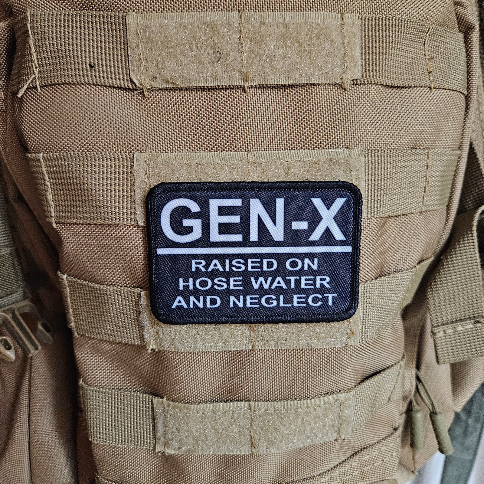 Gen x meme patch 2"x3" hook & loop backing morale patch
