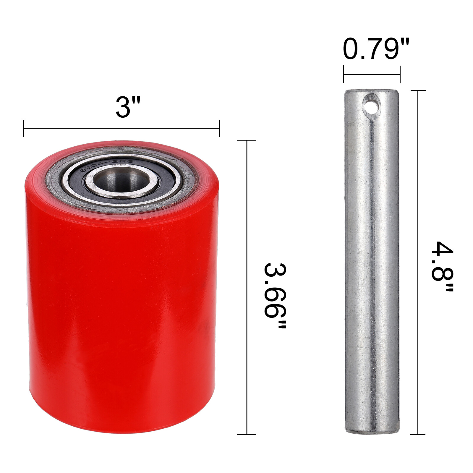 Pallet Jack Lift Truck Steer Load Wheels Set Replacement Kit 20mm ID Bearings