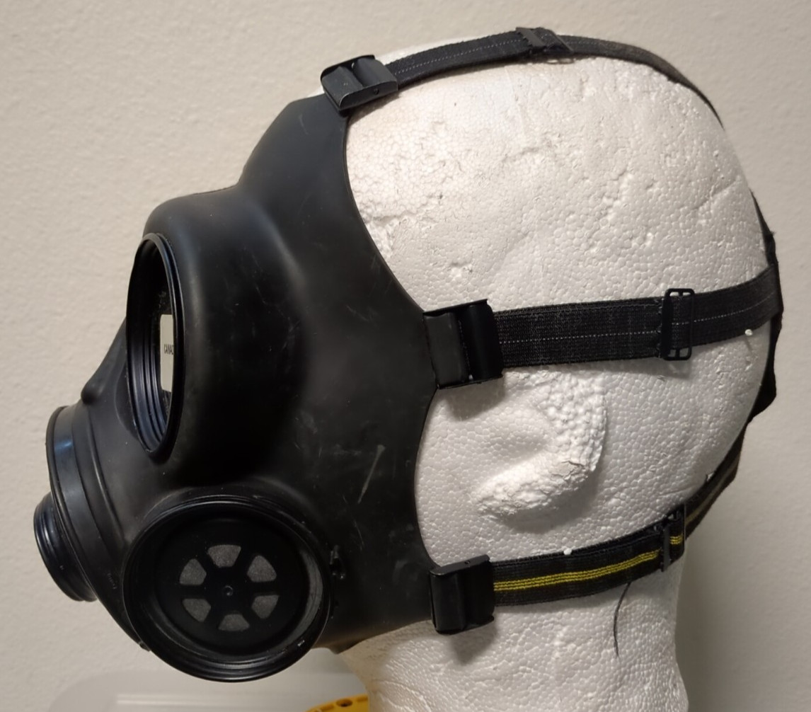 Canadian C3 60mm Gas Mask & New Finnish M61 Filter Triangle Nose Variant Medium