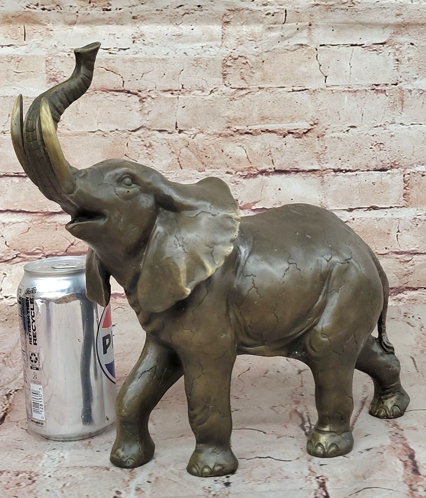 Elephant Hot Cast Bronze Metal Figurine Figure Lost Wax Sculpture Decor Art