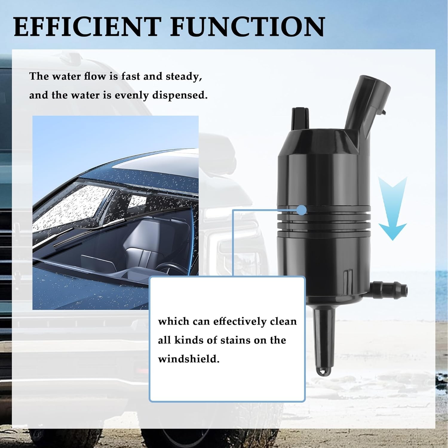 Windshield Washer Pump Replacement OEM#22127652,22127653 with Grommet,Windshield
