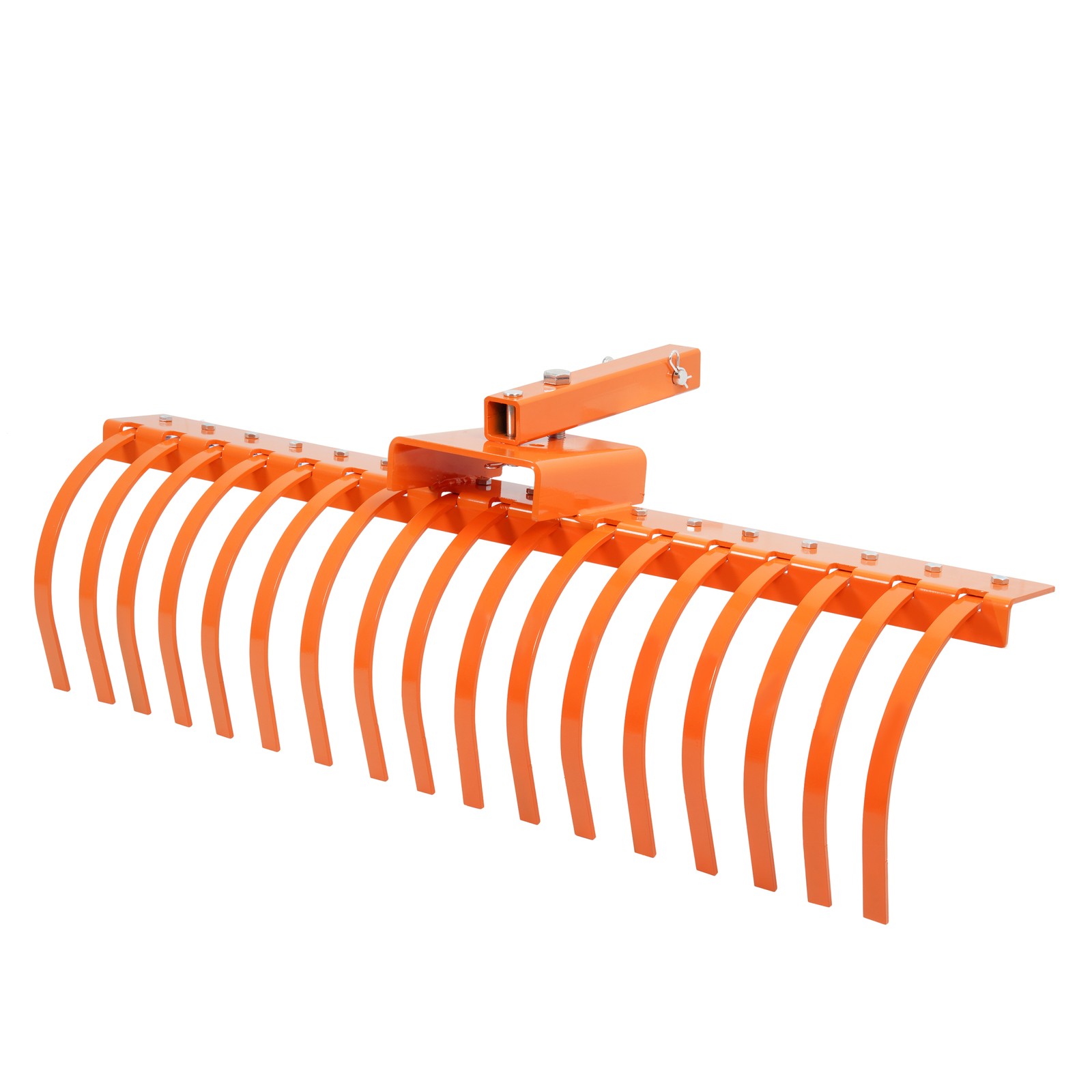 48" Landscape Rake Pine Straw Rake Rock Rake For 2" Receiver Tractor ATV/UTV