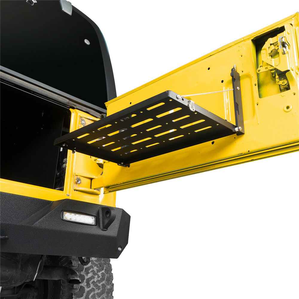 Black Steel Tailgate Table Foldable Cargo Shelf fit 1997-2006 Jeep Wrangler TJ