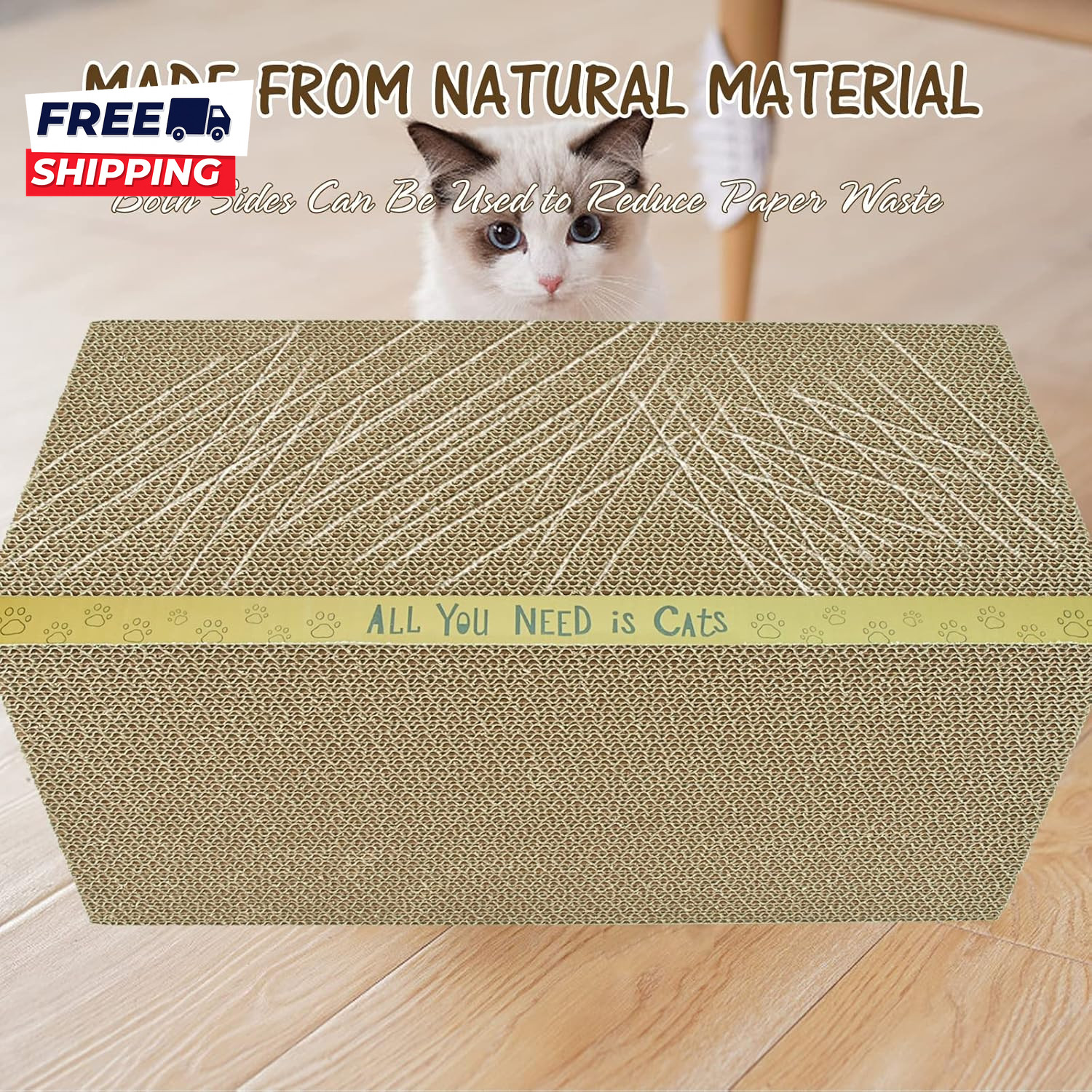 3 Pack Cardboard Cat Scratcher Pads Cat Scratching Board for Indoor