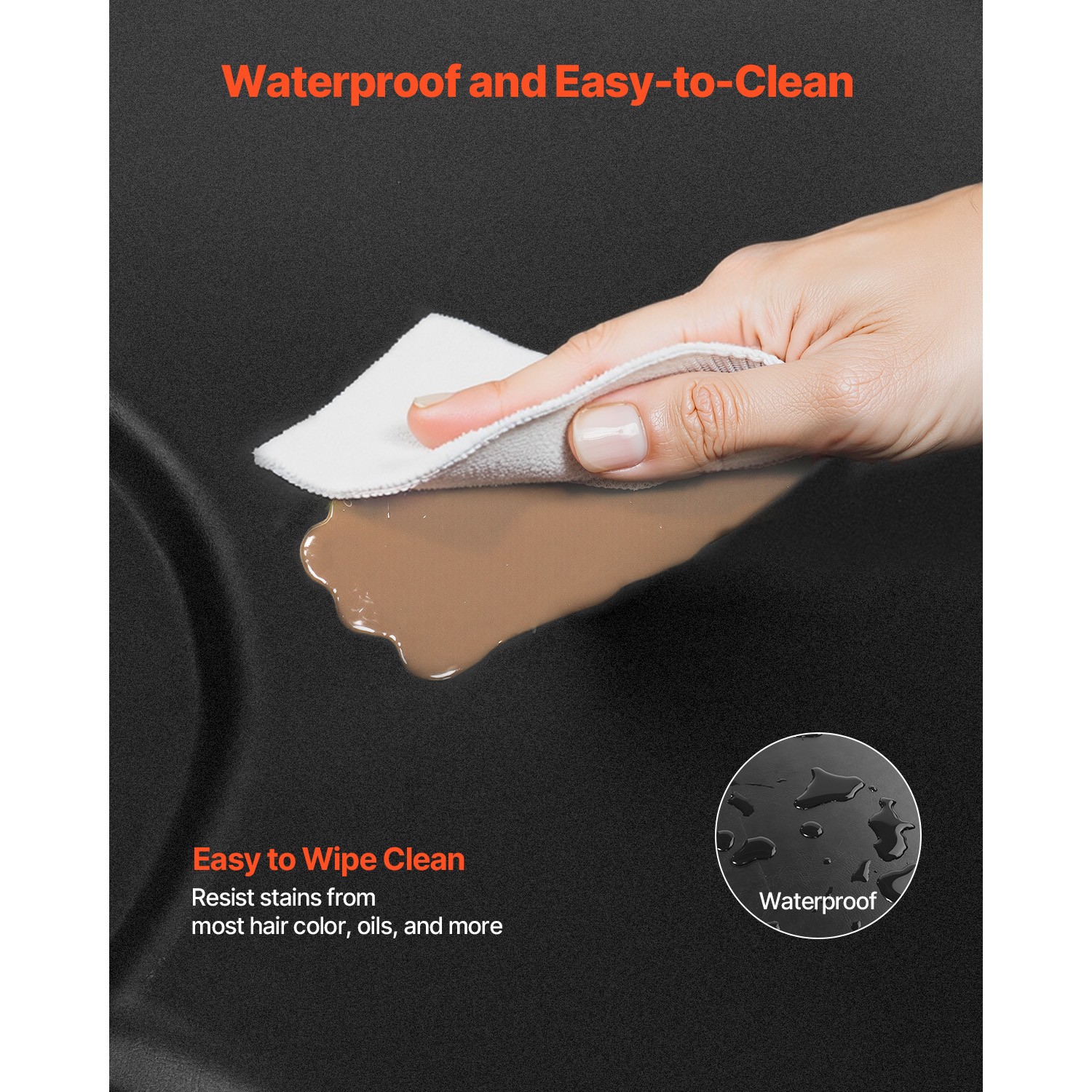 Salon Mat for Hair Stylist 4 x 5 FT Hexagon Salon Chair Mat 1-inch Thick