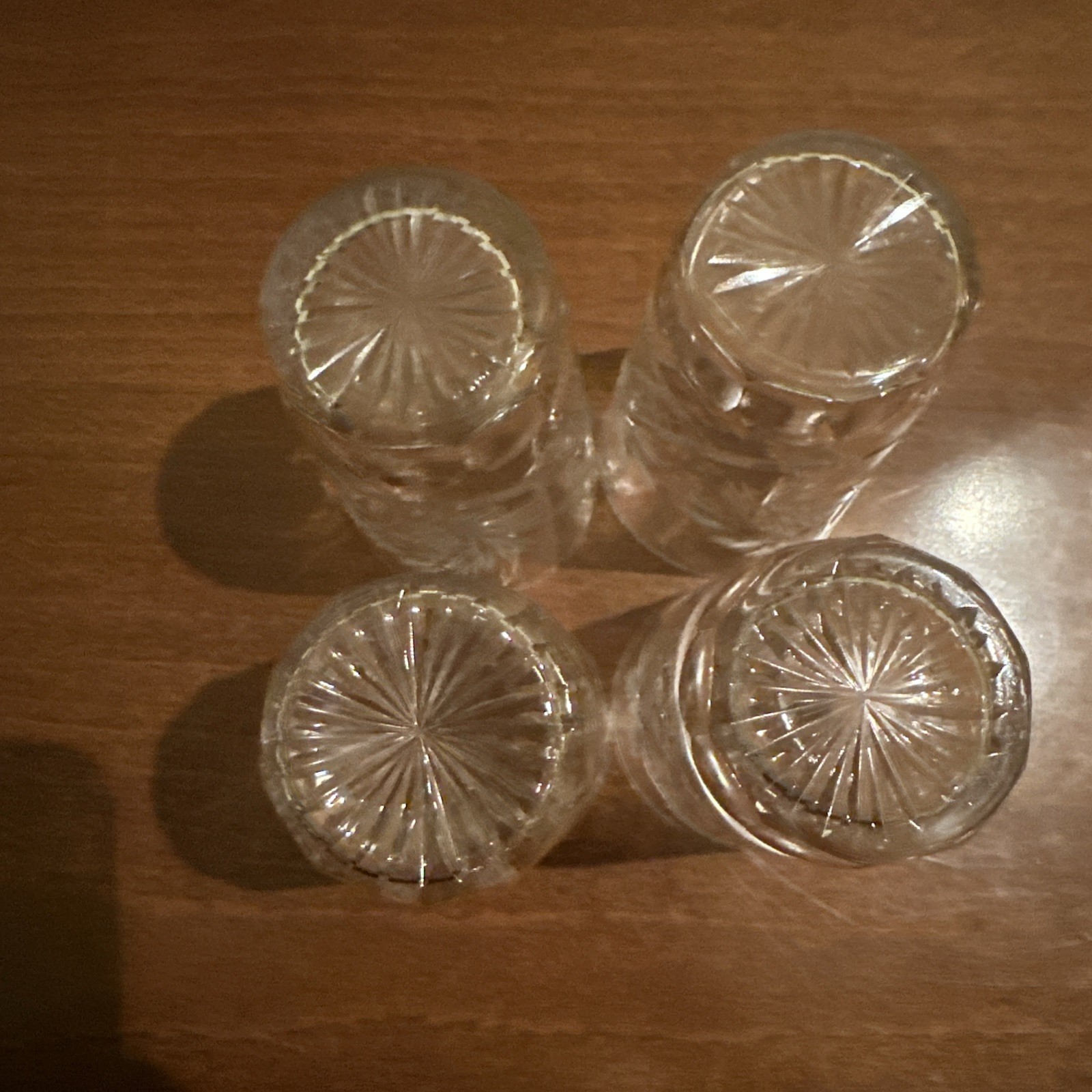 Vintage Pinwheel Cut Crystal Tumblers Glass – Set of 4 – 180ml