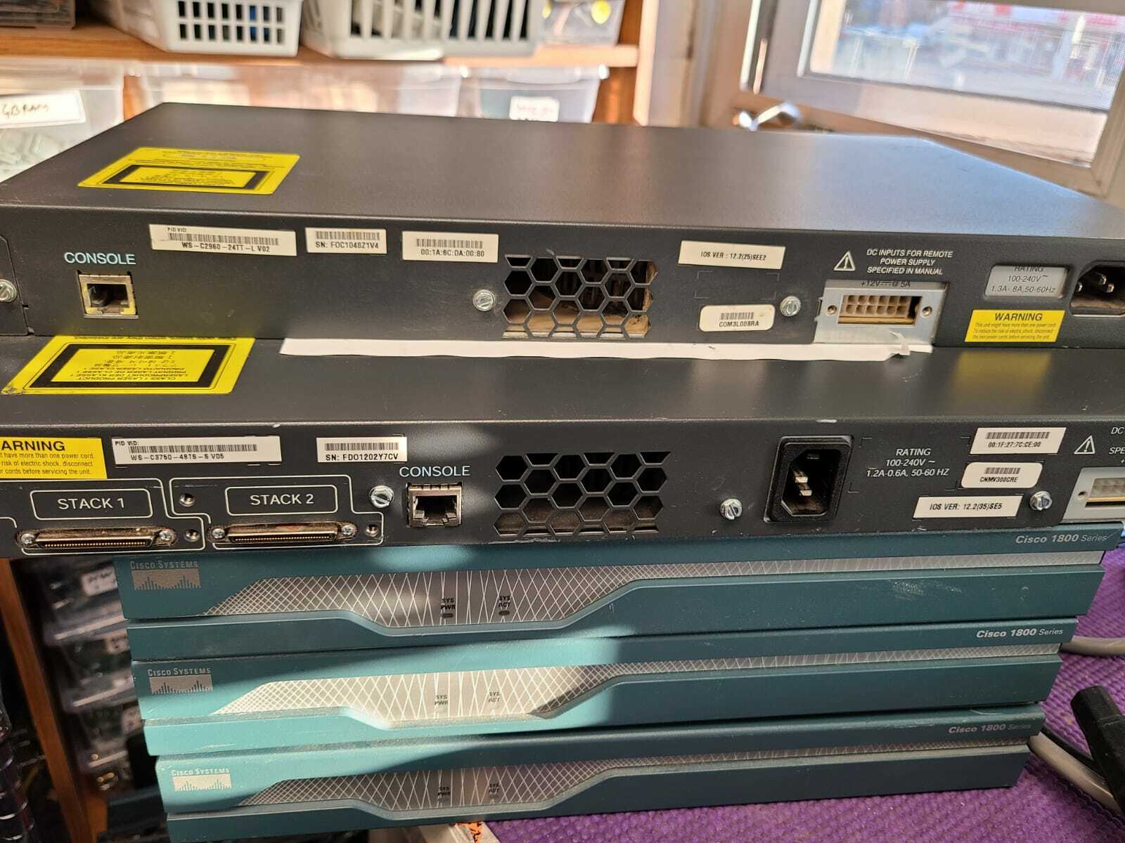 BEST Cisco CCENT CCNA & CCNP LAB KIT IOS15 w/3 SITE Routers 1921, 2 switches