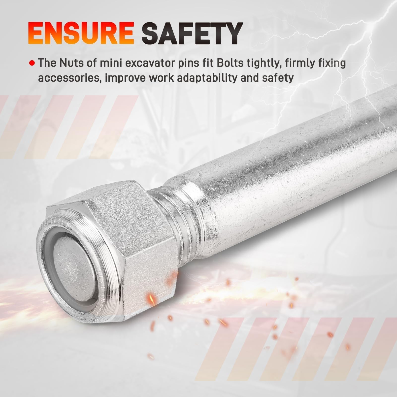 6Pcs 25mm Diamater Pins For Mini Excavator Connecting Linkage Pin Attachments