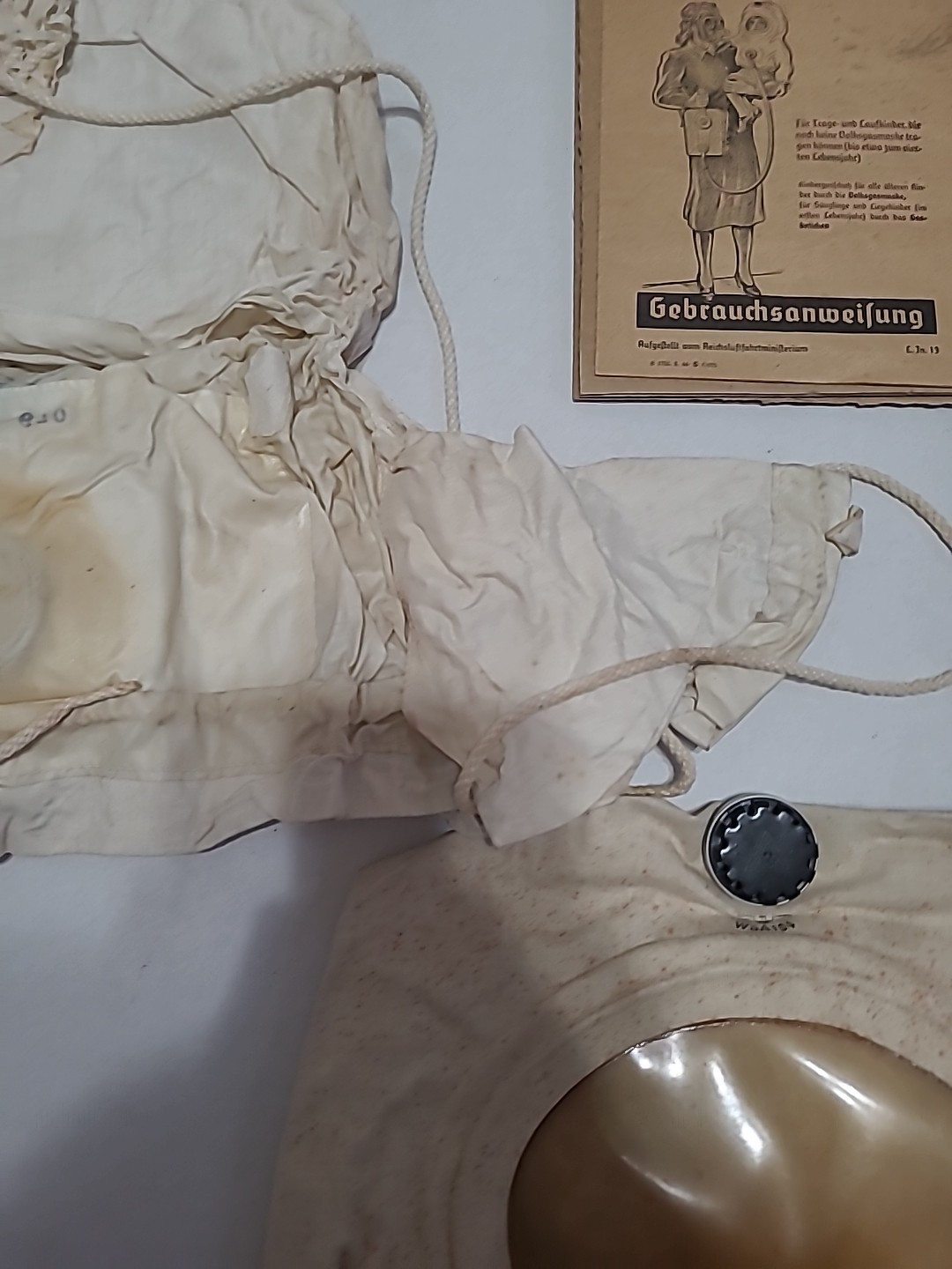 (2) RARE German Child Gas Jacket WWII NOT COMPLETE