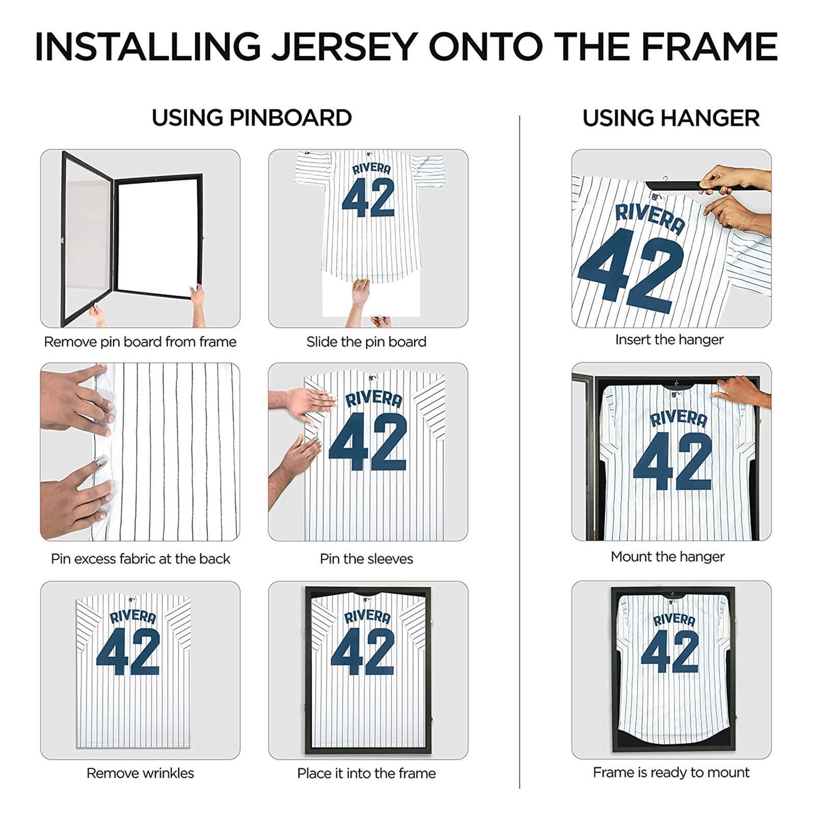Football Jersey Display Frame Case Pro UV Box Lockable with UV Protection Hanger