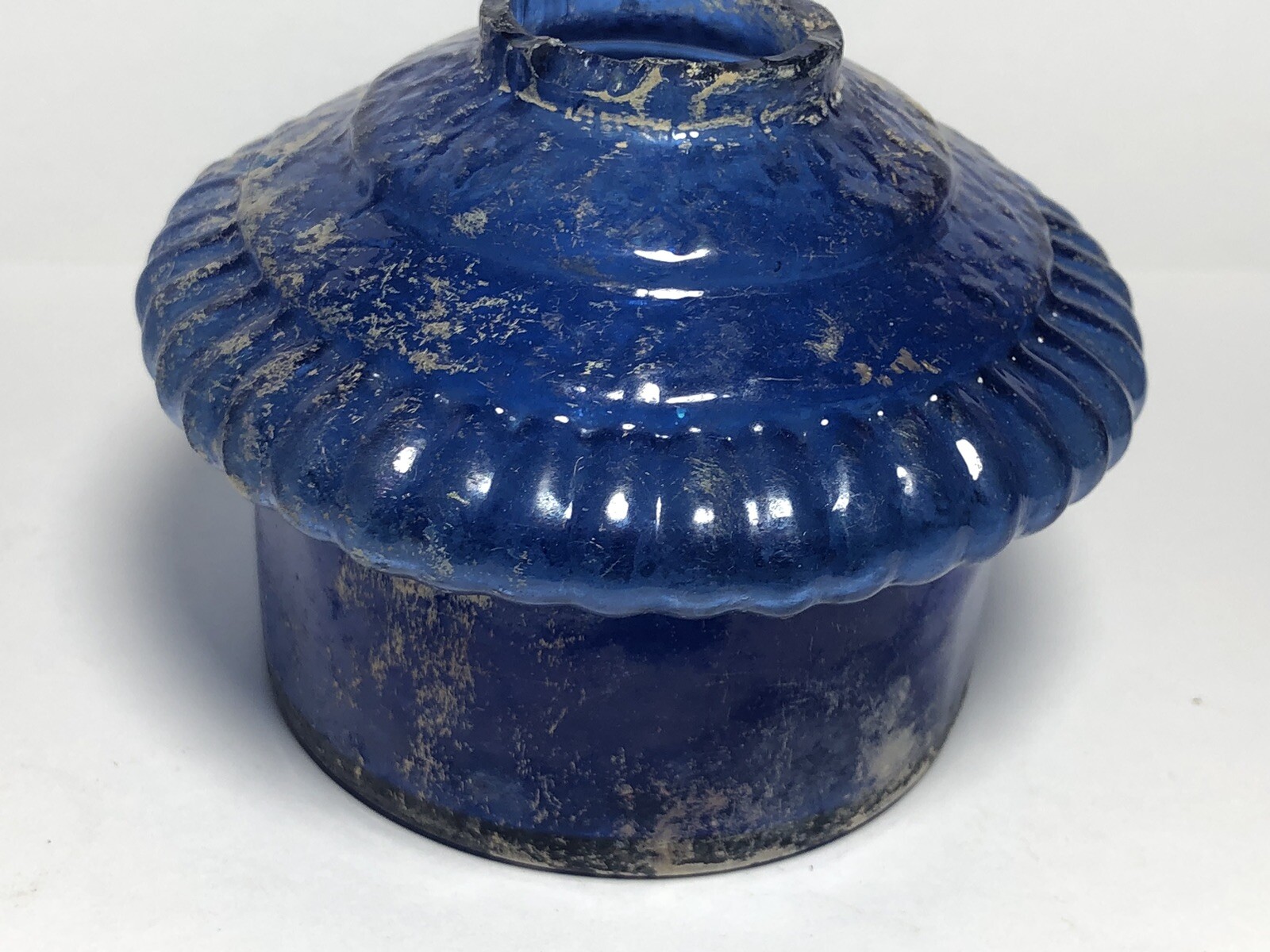 Old Antique Inkwell from the 1800s. Ink Well Glass. Very rare