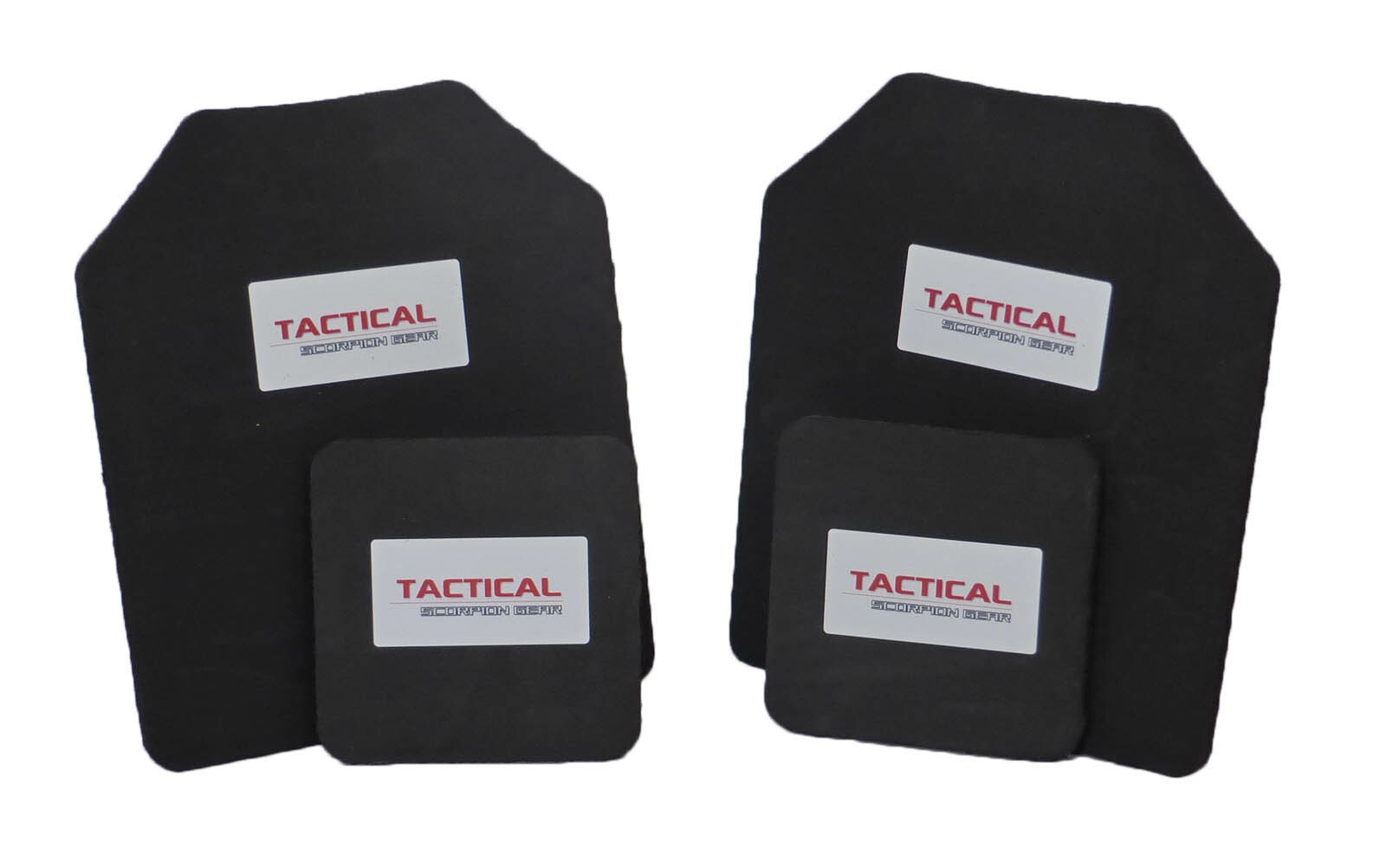 Tactical Scorpion Body Armor Plates Trauma Pads 10mm 10x12+6x6 Set For AR500