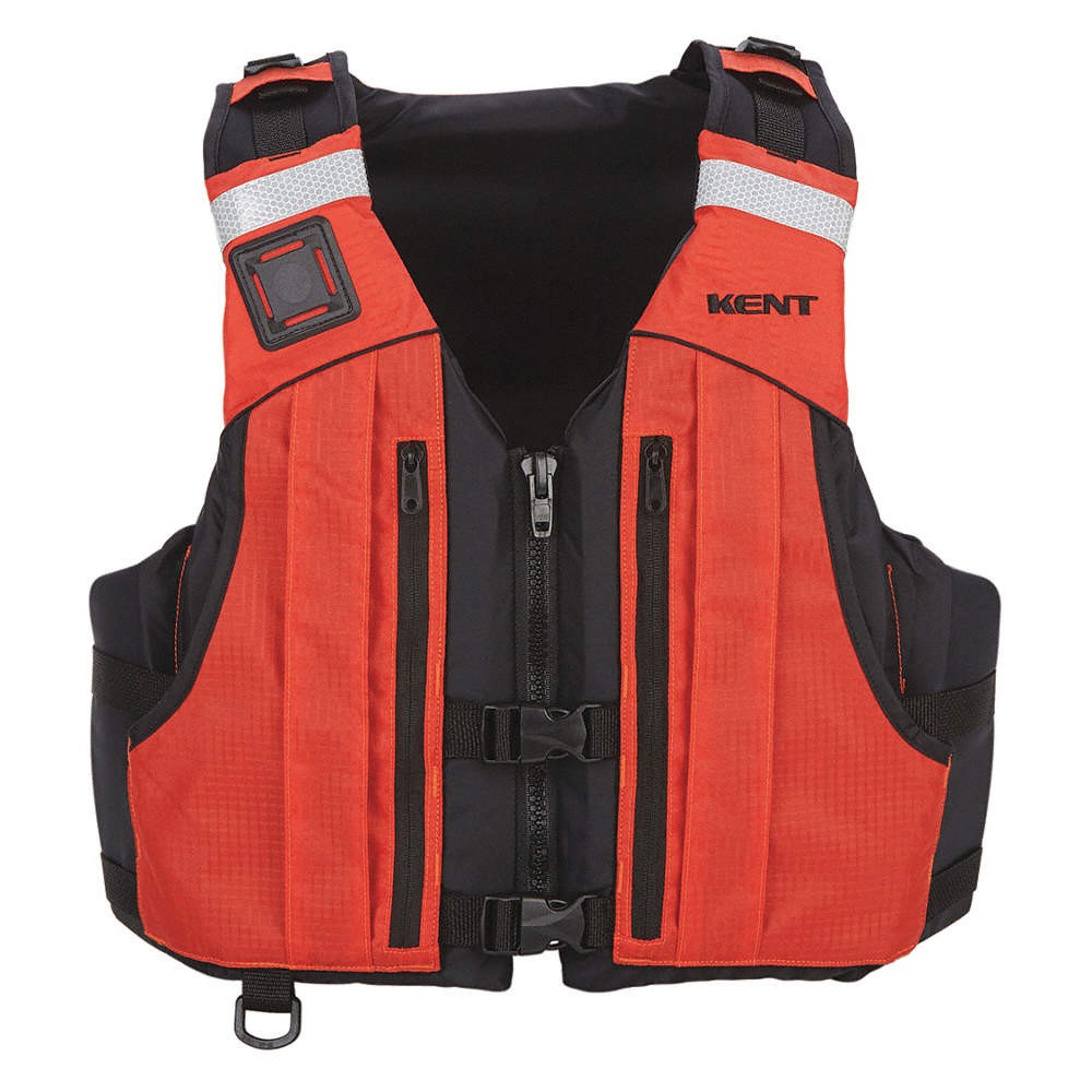 KENT SAFETY 151400-200-050-23 Life Jacket,L/XL,15.5lb,Foam,Orange 59ME61