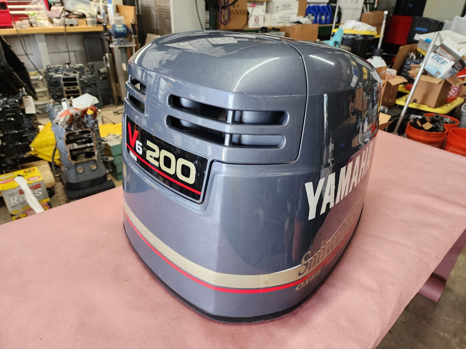 YAMAHA TOP COWLING ASSY, 67H-42610-00-4D, 2002 200HP OX66 2.6L, 83EP-46