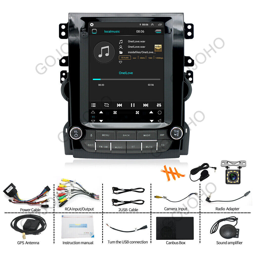 64GB Tesla style For Chevrolet Malibu Radio 2012 Car Stereo Android appleCarplay