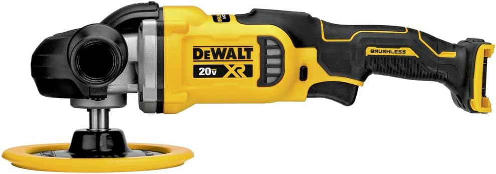 DEWALT 20V MAX* XR Cordless Polisher, Rotary, 7-Inch, 180 mm Tool Only (DCM849B)