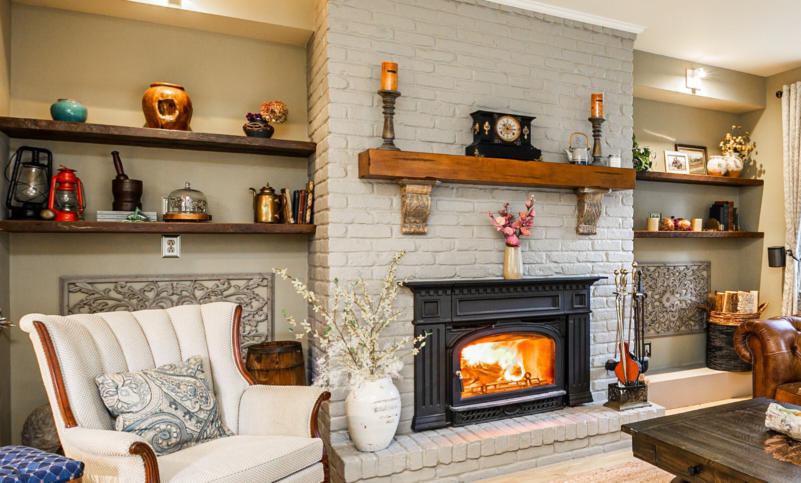 Floating shelf reclaimed barn wood Premium 2in thick floating shelves USA made