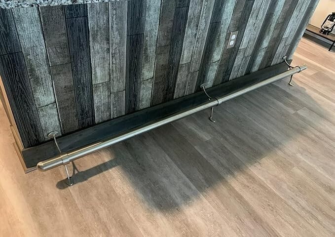 2" OD Stainless Steel Foot Rail -Foot Rest Kits - Foot Rail Length-2ft thru 12ft