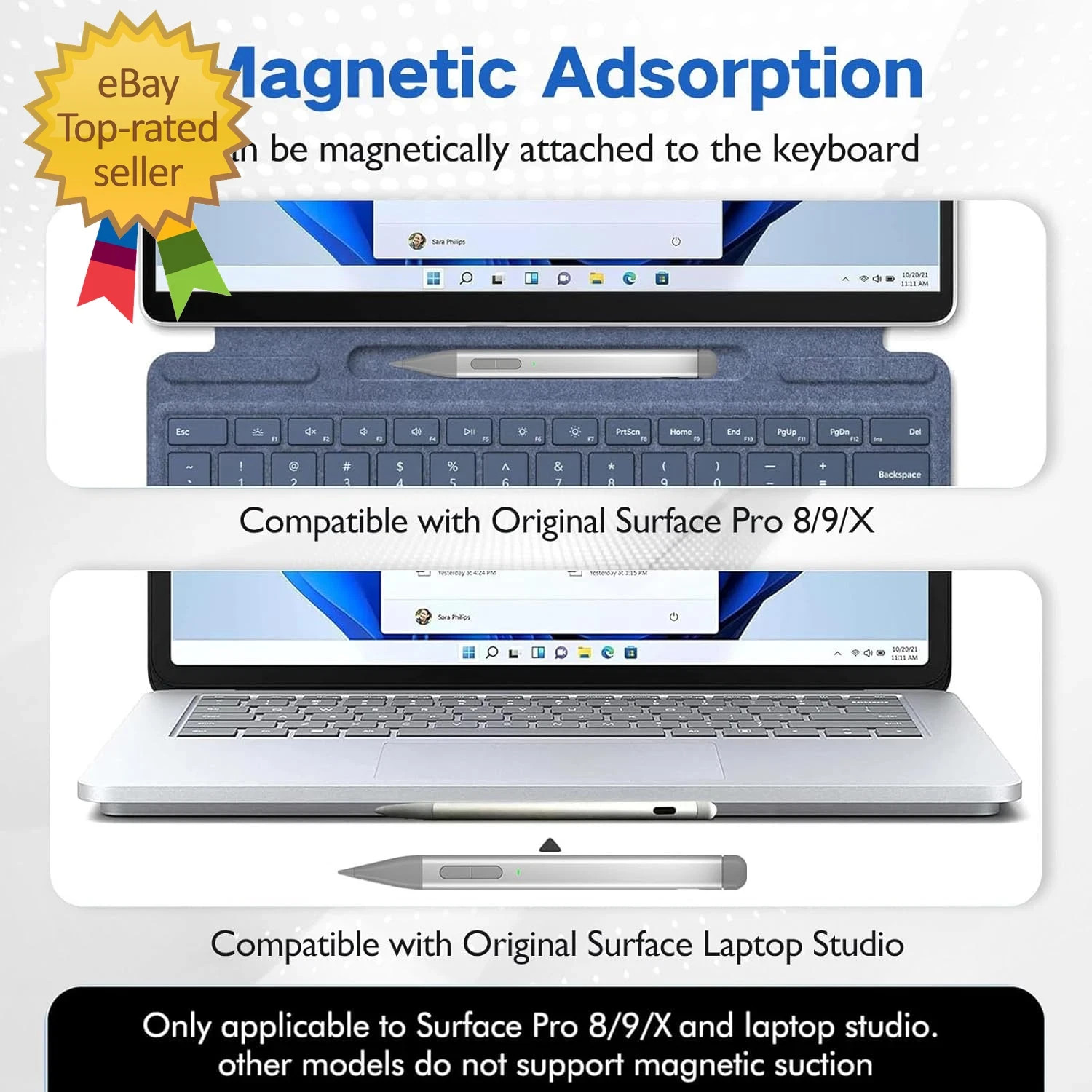 Slim Pen 2 for Microsoft Surface with 4096 Pressure, Eraser & Right-click