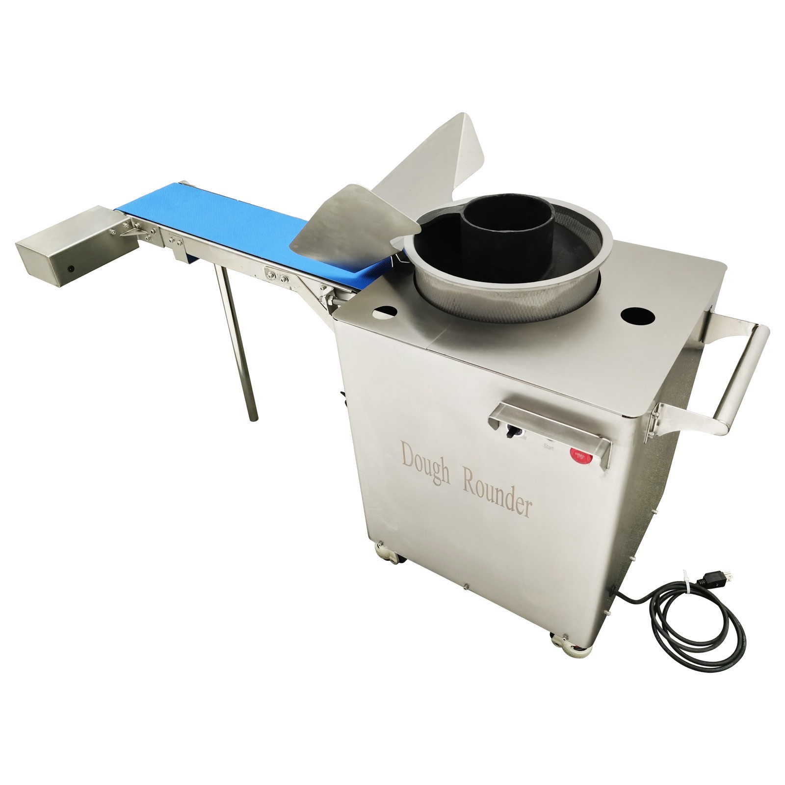 110V Electric Dough Rounder with Conveyor Belt 20-300g Dough Balls Maker Rounder