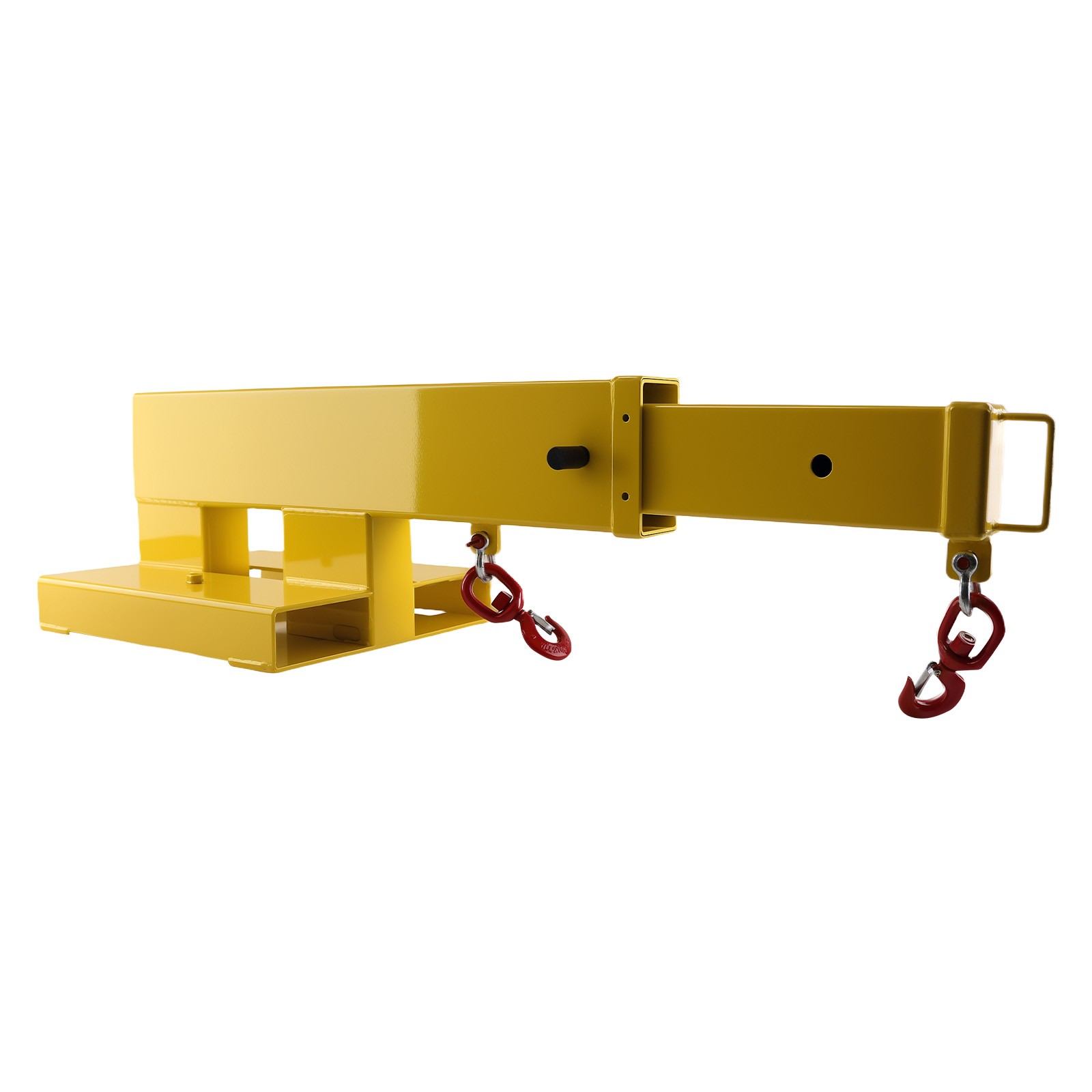 Forklift & Skid Steer Jib Boom - 5500LBS Dual-Fork Telescopic Lifting Attachment