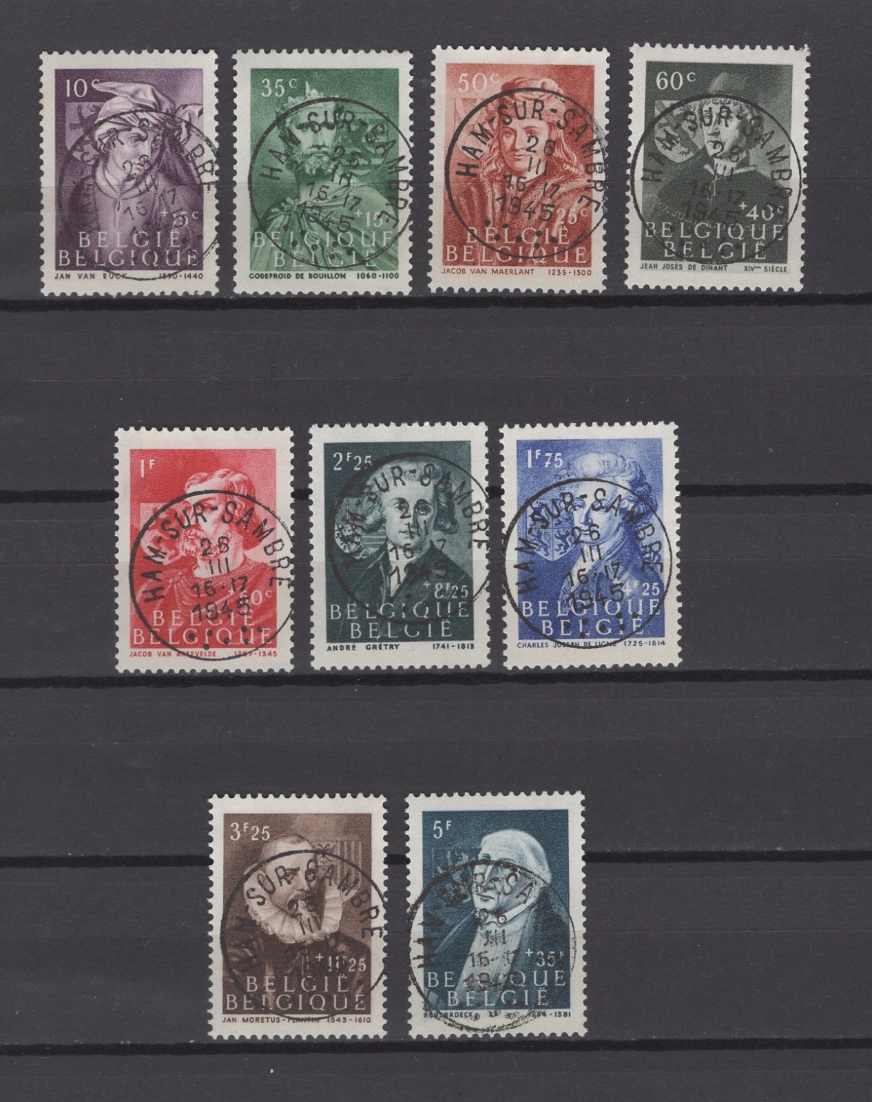 BELGIUM 1944 WWII prisoners of war fine used 661/69