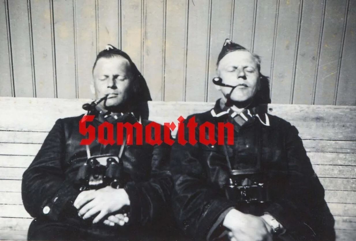 WW2 German Wehrmacht Heer smoking pipes X2 & card - VERY RARE!