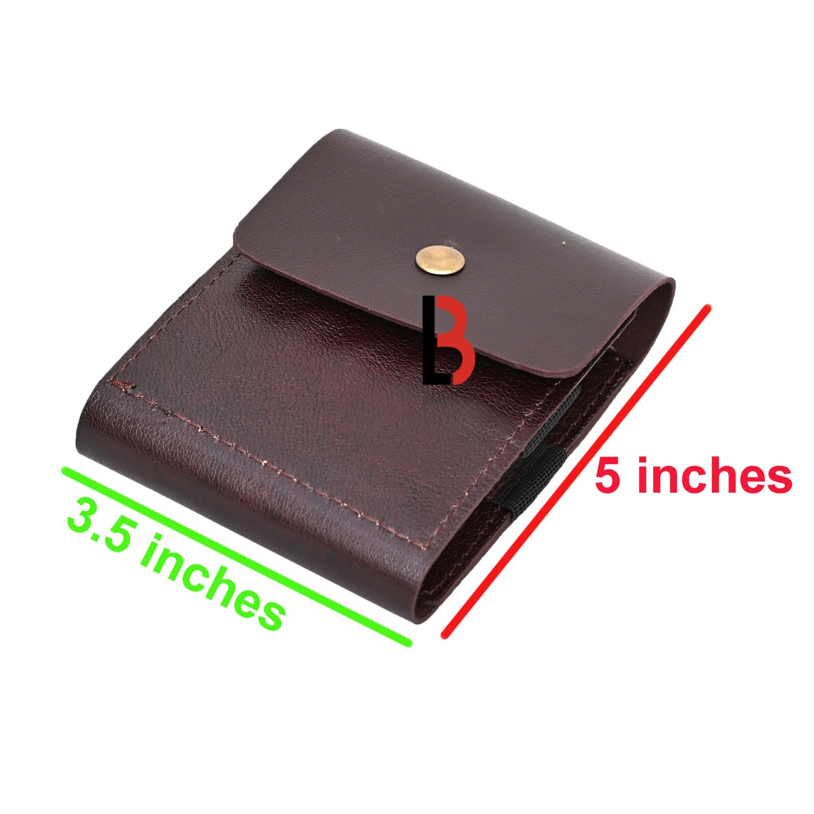 Cow Leather Folding Rifle Cartridge Holder Ammo Wallet Pouch with Elastic Loops