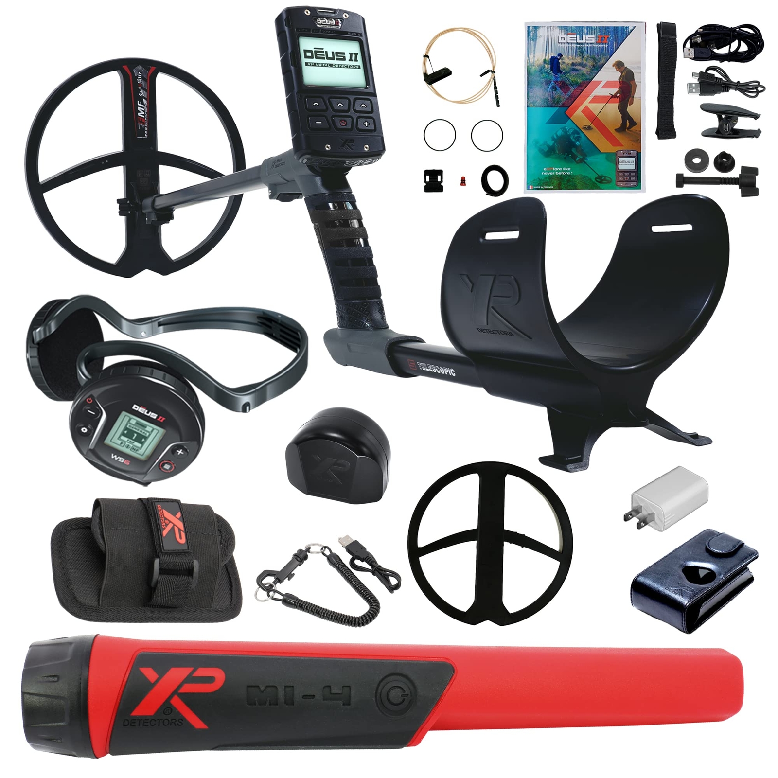 XP Deus II Fast Multi Frequency Metal Detector with 11" FMF Search Coil and MI-4