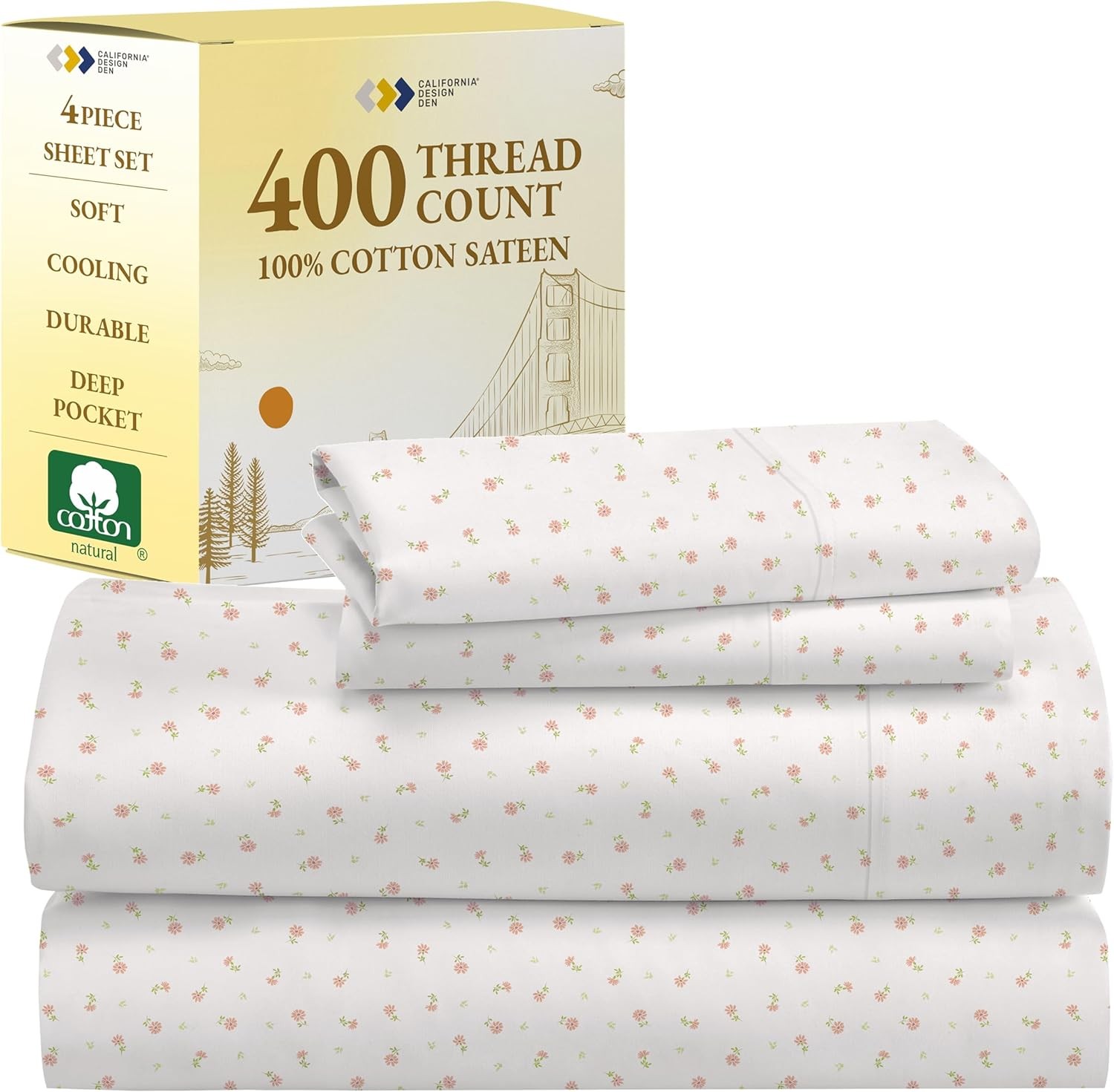 Full-Size Bedding Set - 400-Thread-Count Sateen Fabric