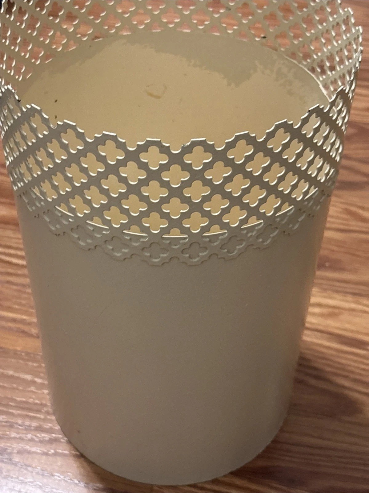 Vintage MCM Art Deco Metal Trash Can Made 1940’s -1960’s- GSN In Missouri RARE