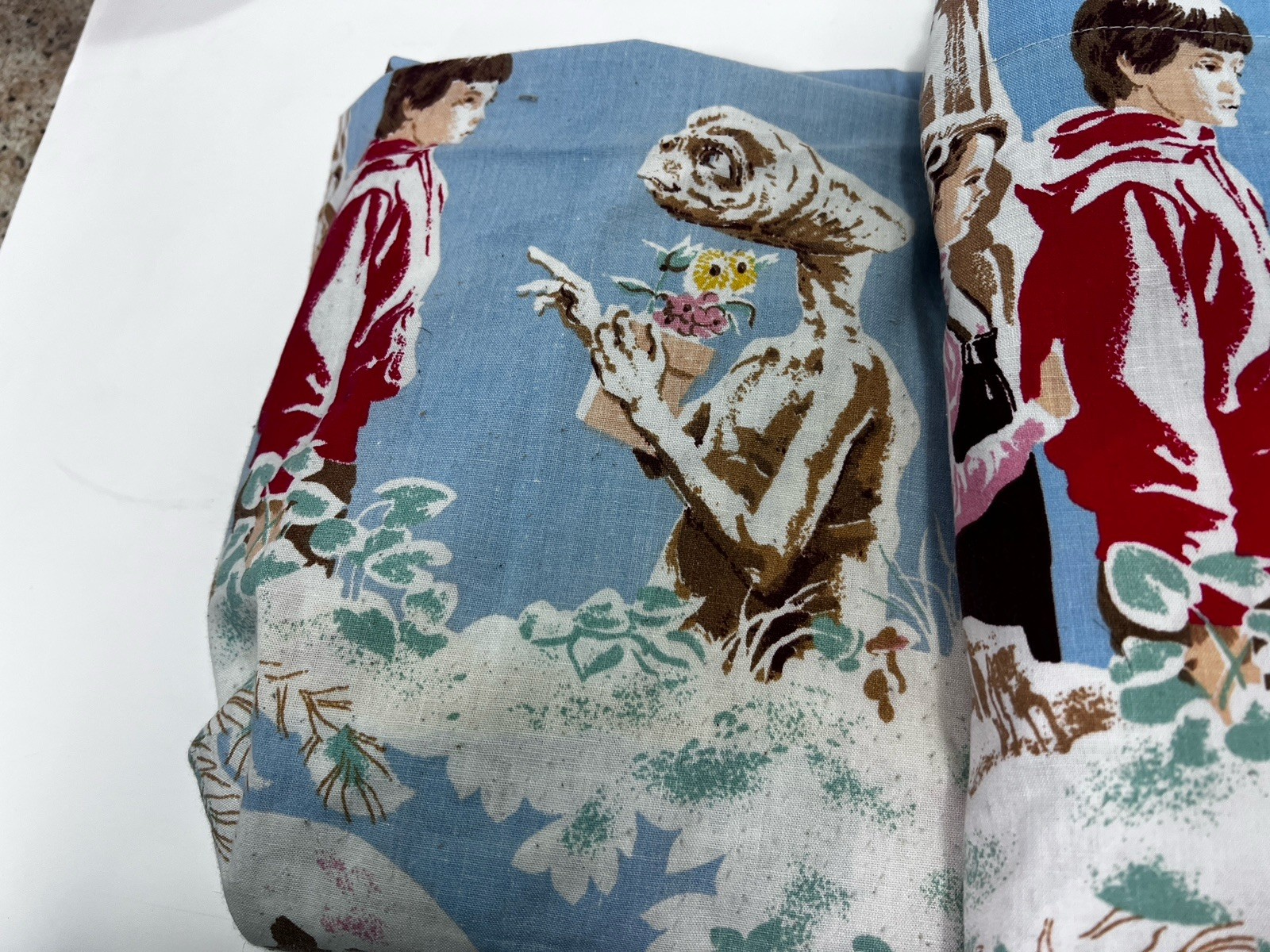 Vintage 1982 E.T. The Extra-Terrestrial Movie Twin sheet set Flat Fitted Movie
