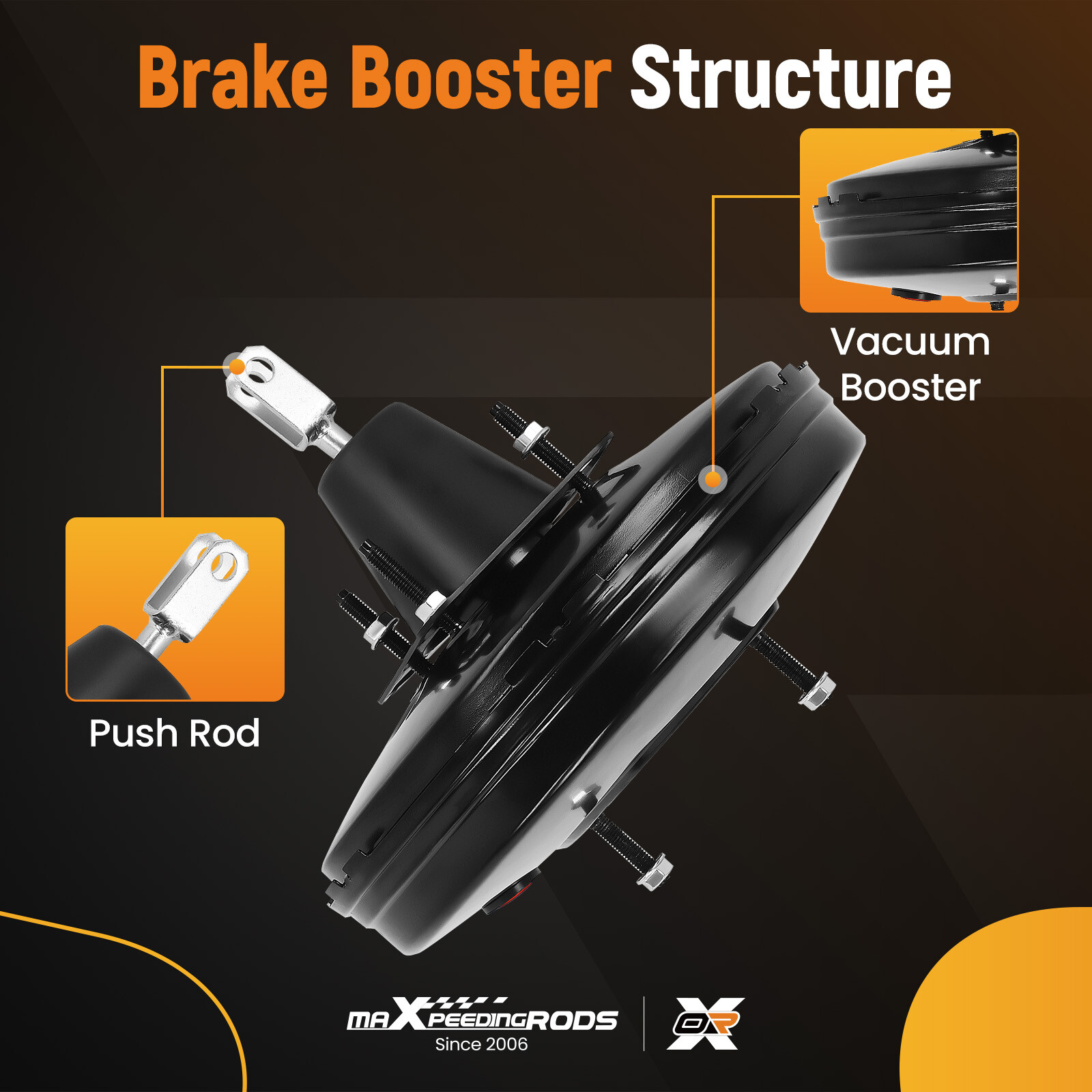 Power Brake Booster Vacuum For Ford Edge 2011-2014 54-72020 5472020