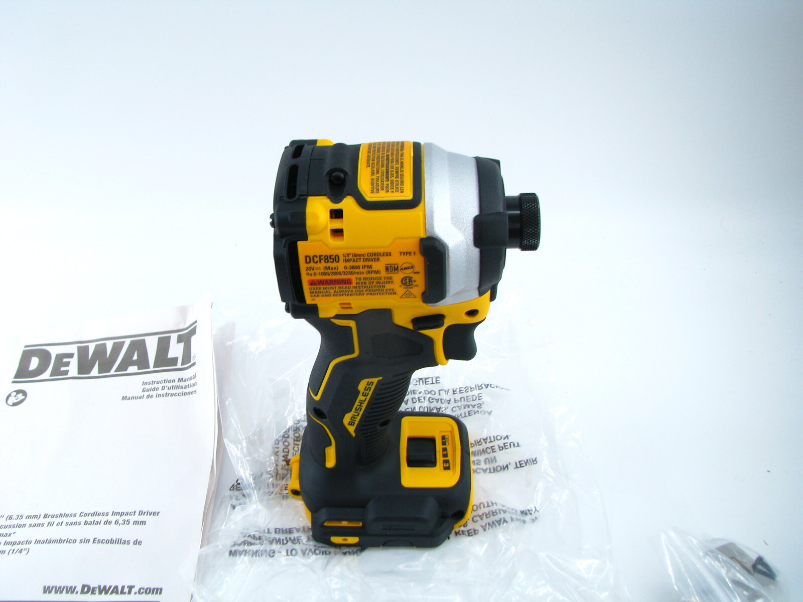 NEW DeWALT DCF850B ATOMIC 20V MAX 1/4" Li-Ion 3-Speed Impact Driver 20 Volt