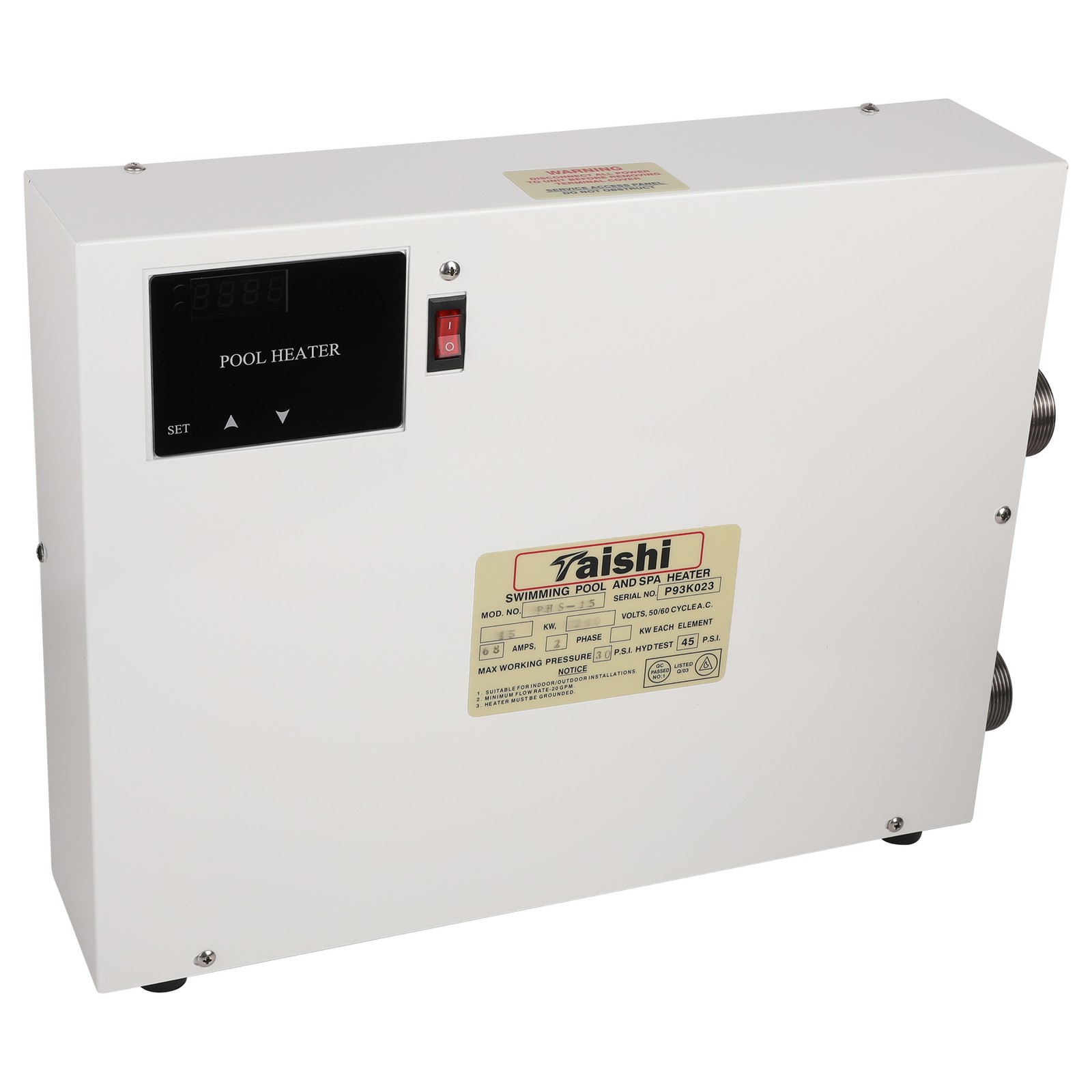 15KW Water Thermostat Heater for Swimming Pool Pond SPA Electric Water Heater HQ