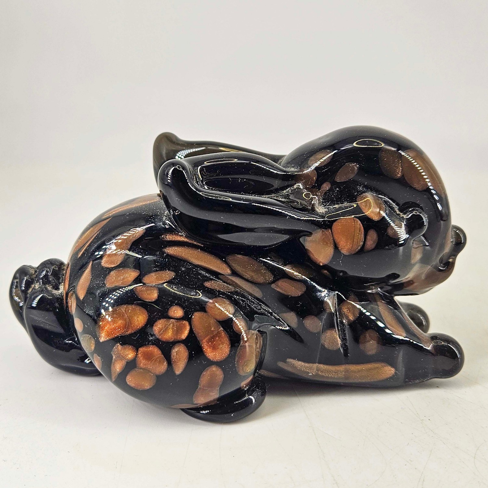 Vintage Cristalart Venetian Blown Art Glass Venezuela bunny rabbit hare figurine