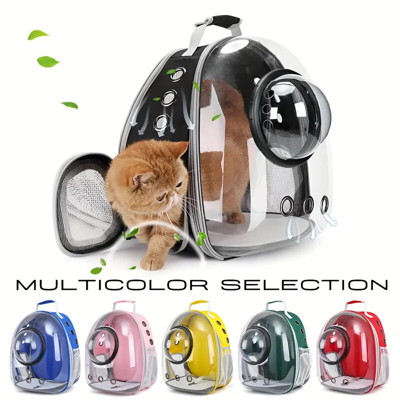 Portable Pet Carrier Bag Breathable Cat Dog Outdoor Travel Transparent Backpack