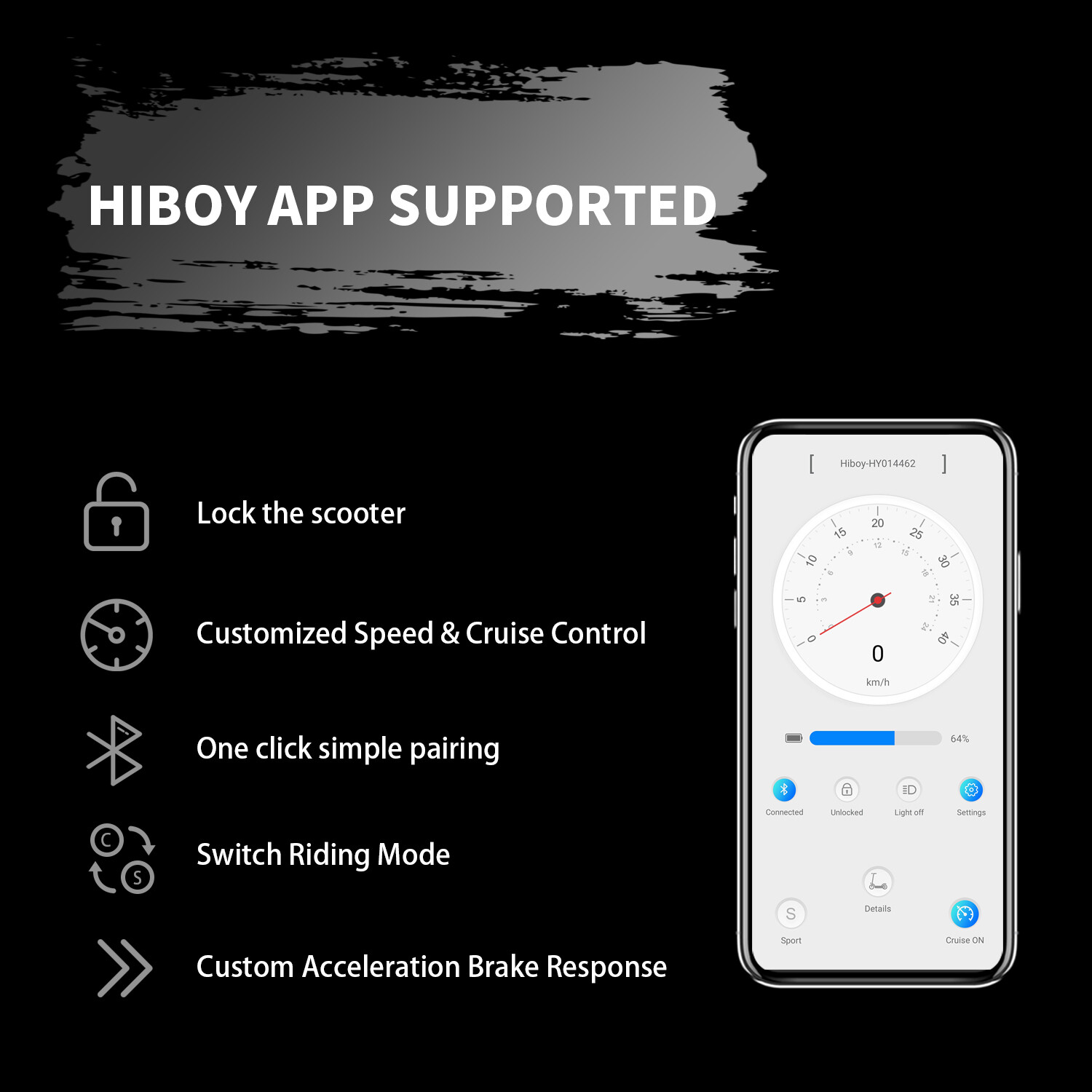 Hiboy S2 350W Electric Scooter 8.5" Solid Tire Commuter Kick Scooter Refurbished