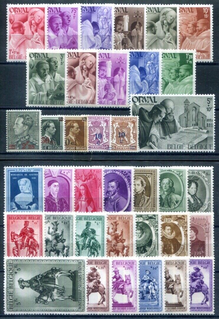 BELGIUM 1941 553-565, 569-578, 582-597 ** MINT IMMACULATE No BLOCKS(00086
