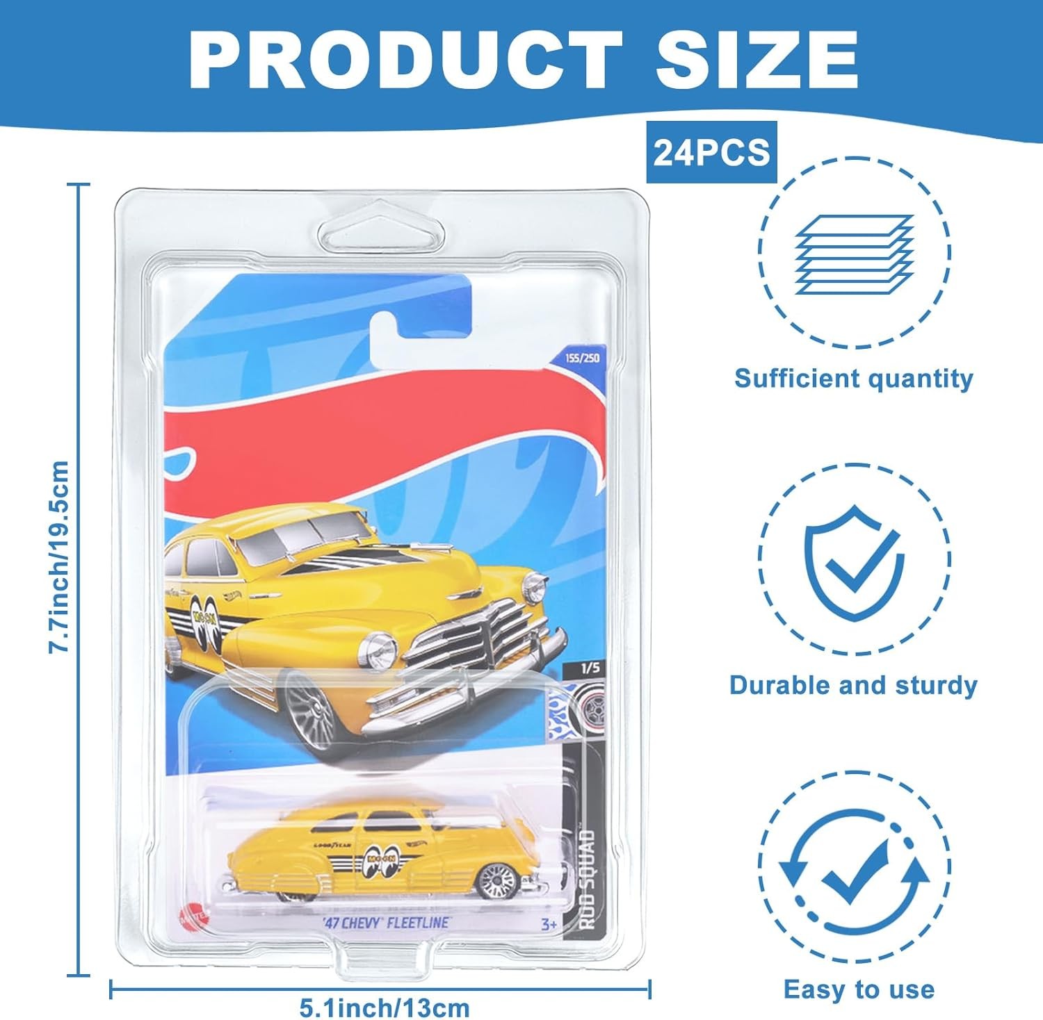 12Pack Clear Protector Case Plastic Display For Hot Wheels & Matchbox Basic Cars