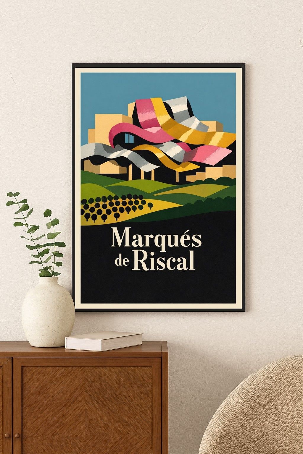 Marqués de Riscal Poster 🎨 - Scenic Vineyard Art 24x36” - 200GSM Premium 💎