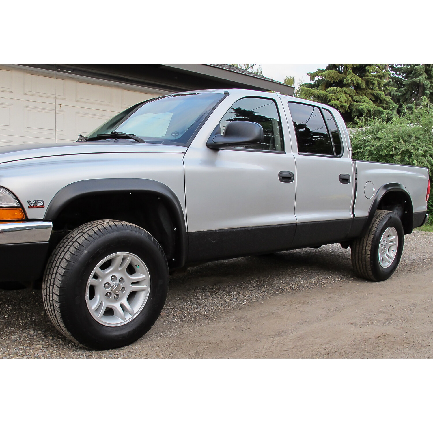 For 1997-2004 Dodge Dakota Black Pocket Style Fender Flares Set 1998/99 2001/2/3