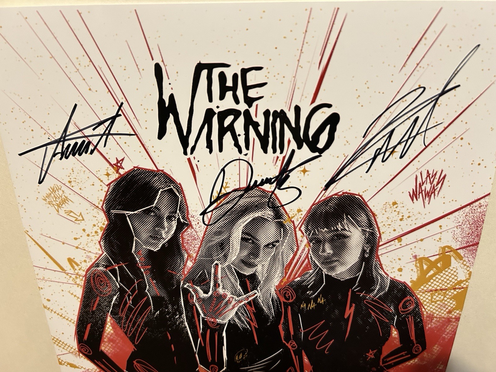 THE WARNING SIGNED KEEP ME FED PRINT DANY ALE PAU PURCHASED NYC 7/18/25
