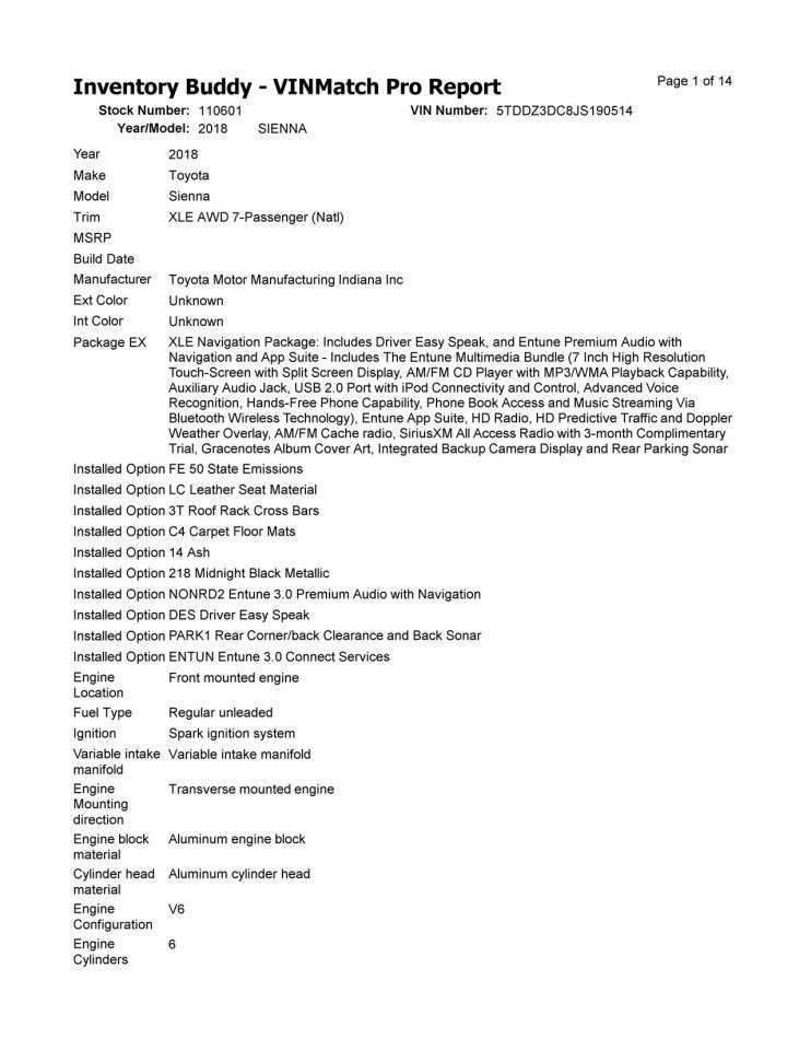 Seat Belt Front Bucket Pre-crash System Passenger Fits 18-20 SIENNA 10324688